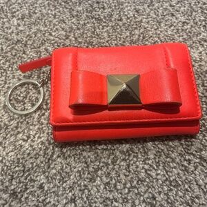 Kate Spade Bow Terrace Darla Marachino Keychain Wallet. EUC